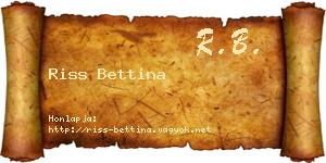 Riss Bettina névjegykártya